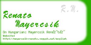 renato mayercsik business card